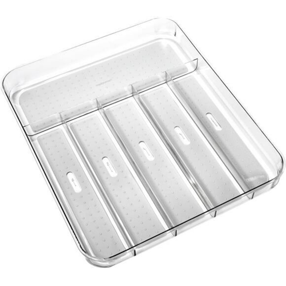 Silverware tray utensil holder kitchen drawer organizer plastic cutlery storage - Picture 3 of 7